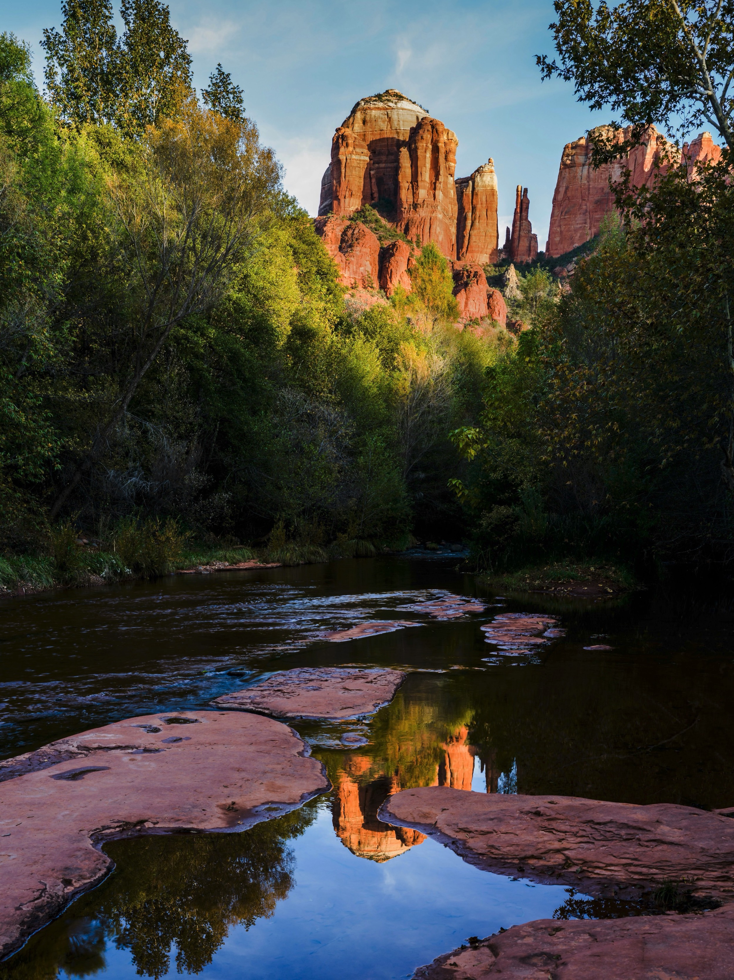 Session%20 %201%20Deep%20Dive%20 %20Red%20Rocks%20Green%20Trees%20with%20Calm%20Stream%20 %20Jim%20Brennan%20Unsplash